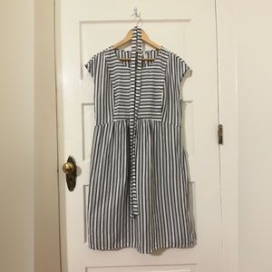 Seraphine cotton stripe maternity and nursing dress